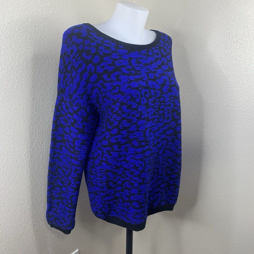 Rebecca Minkoff Cobalt Bright Blue Sweater Wool Blend Women’s Sz S Oversized